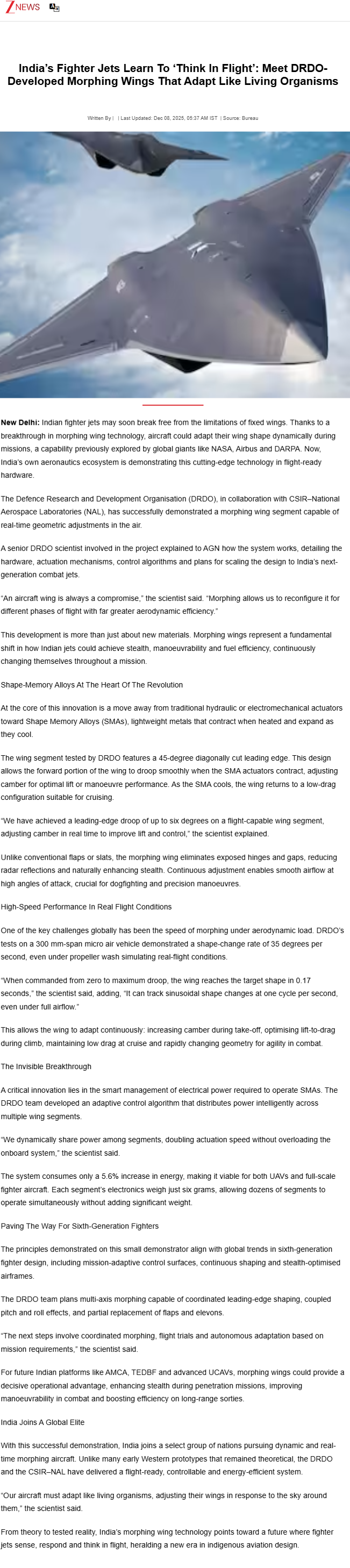 Full News Screenshot