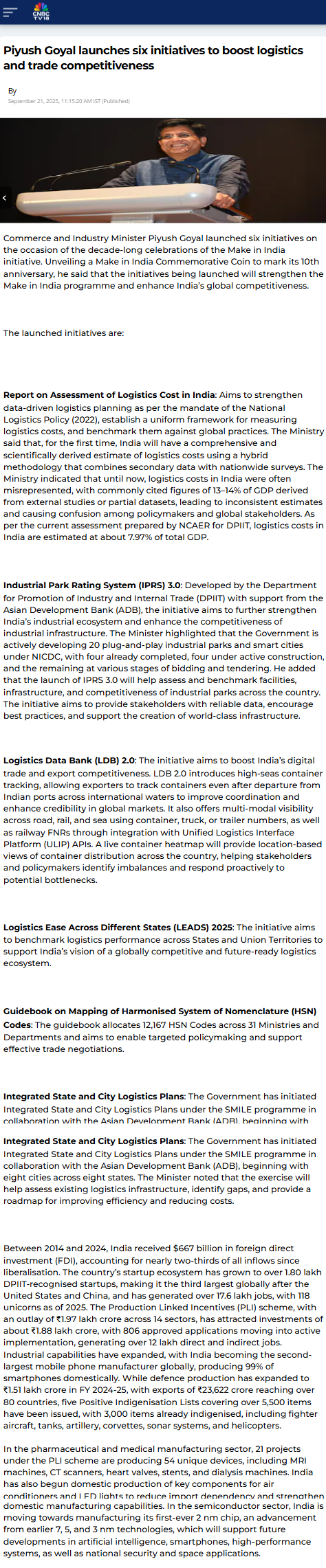 Full News Screenshot