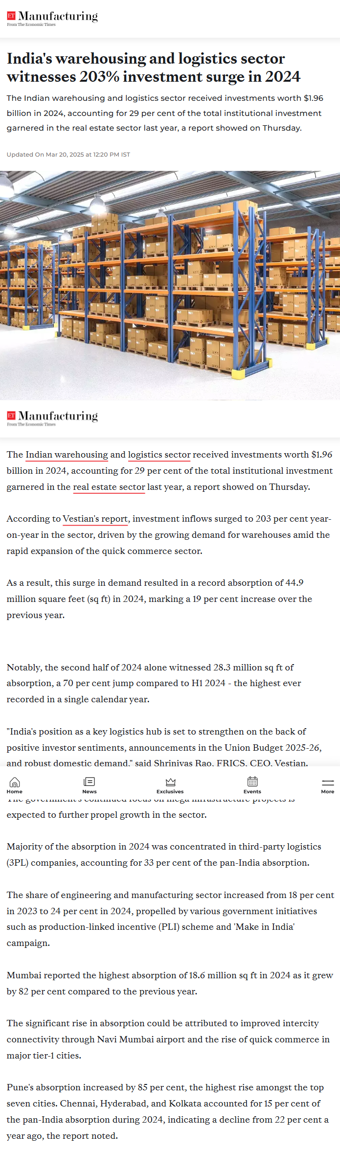 Full News Screenshot