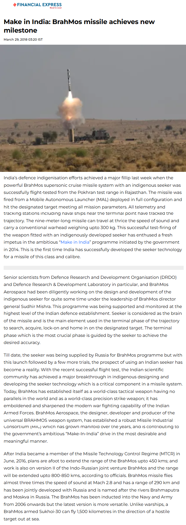 Full News Screenshot