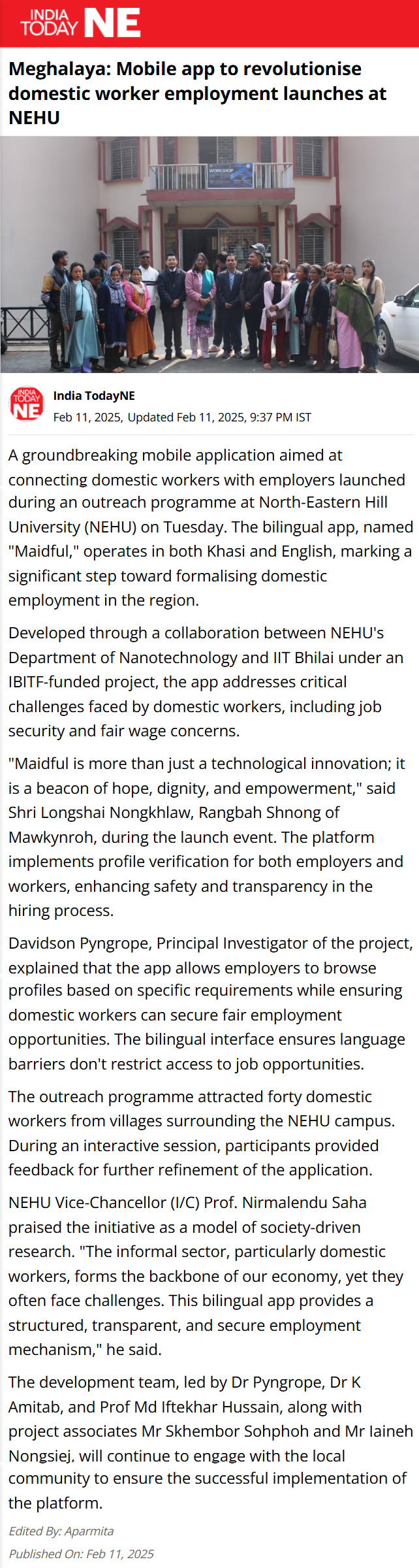 Full News Screenshot