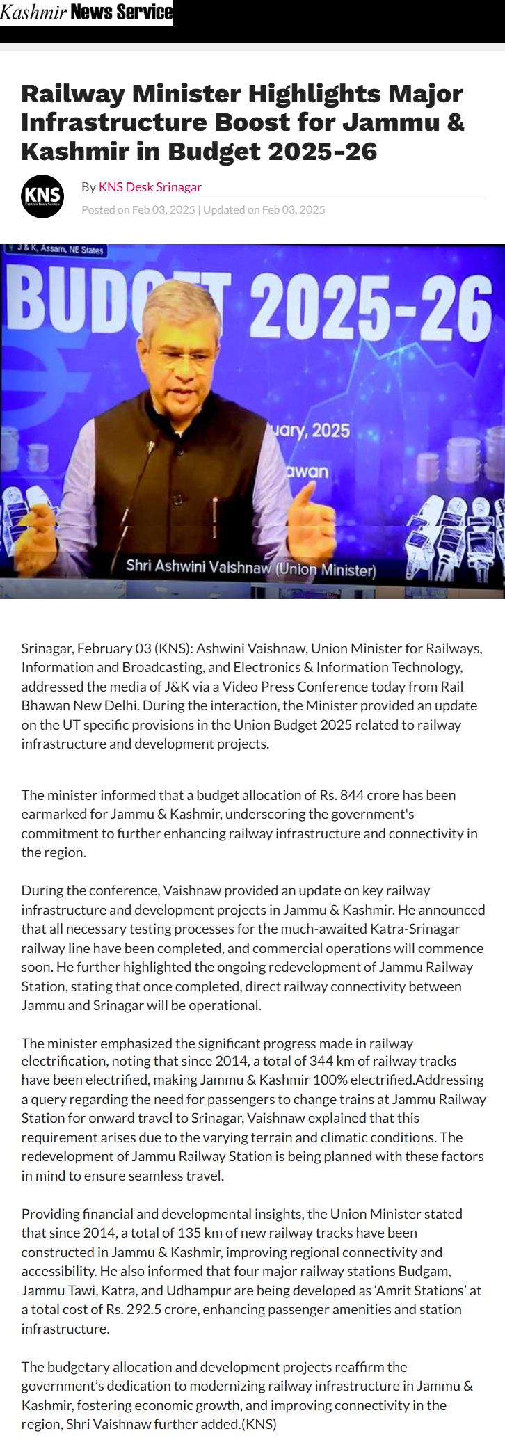 Full News Screenshot