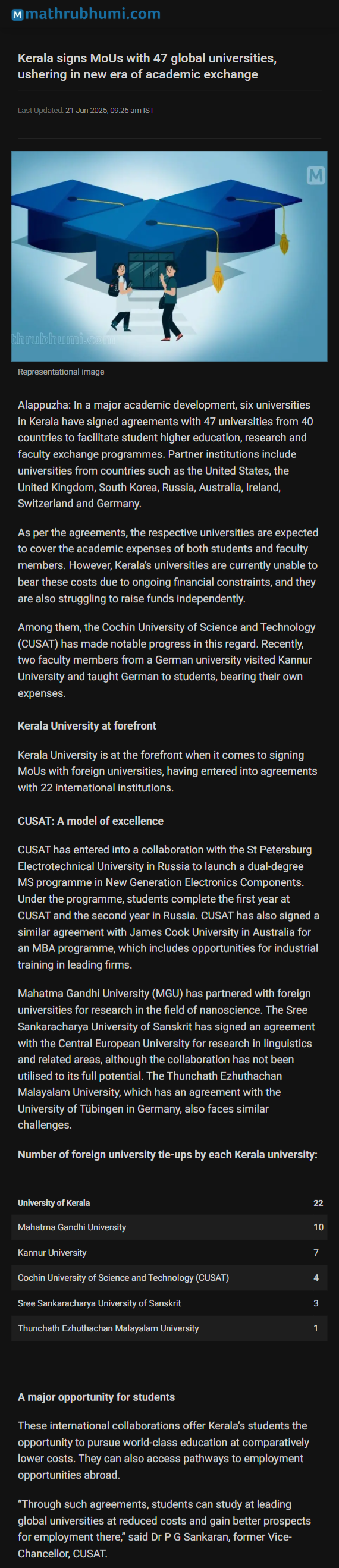 Full News Screenshot