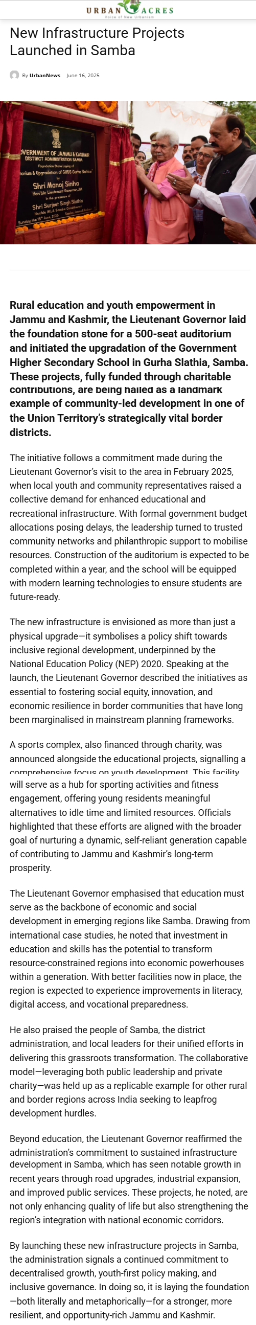 Full News Screenshot