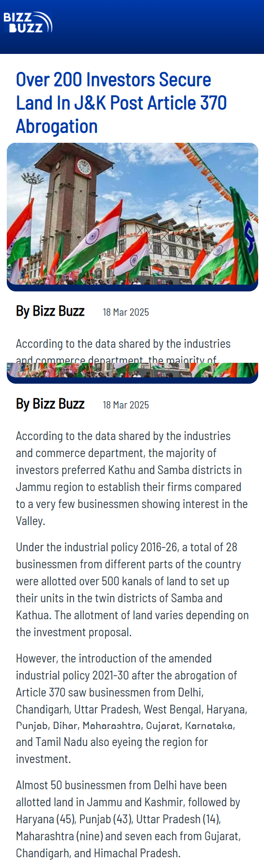 Full News Screenshot