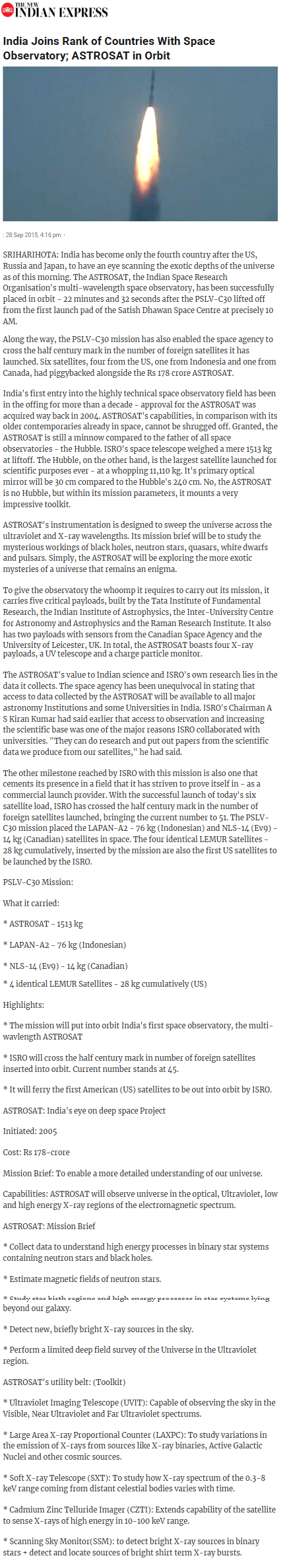 Full News Screenshot