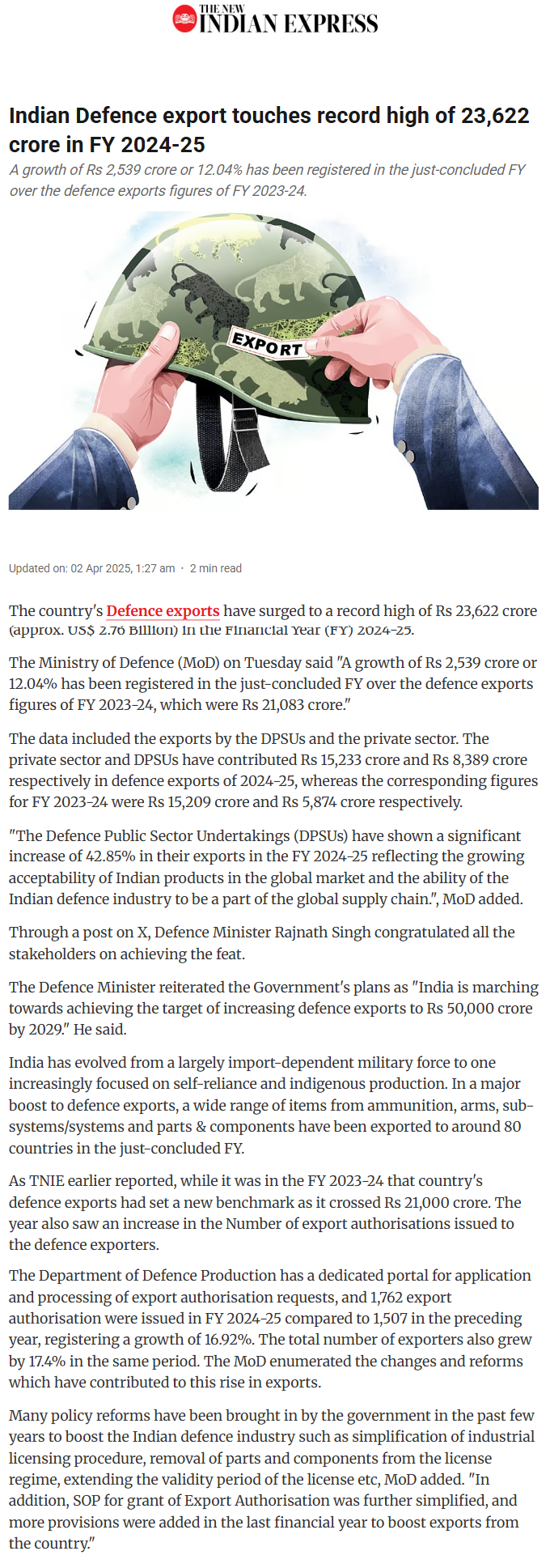 Full News Screenshot