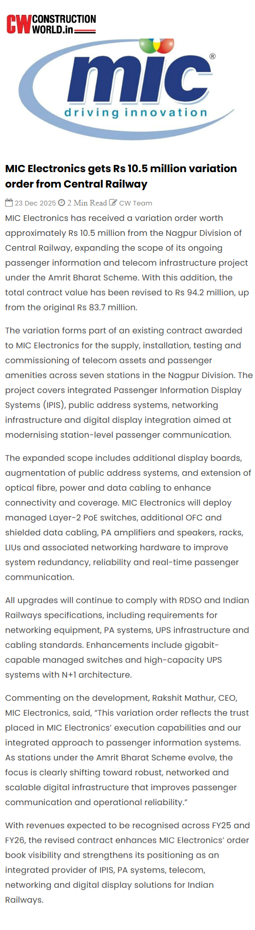 Full News Screenshot