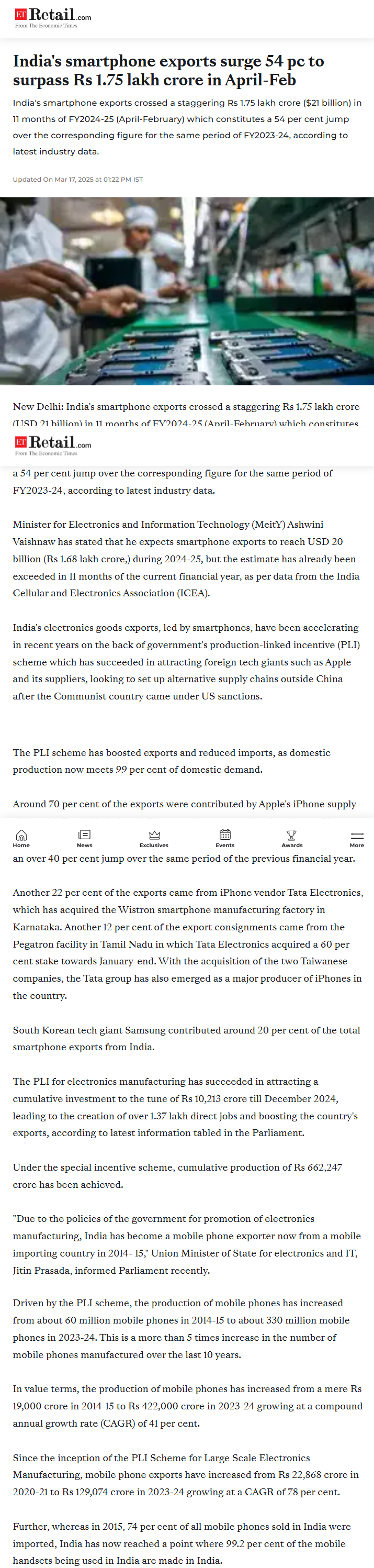 Full News Screenshot