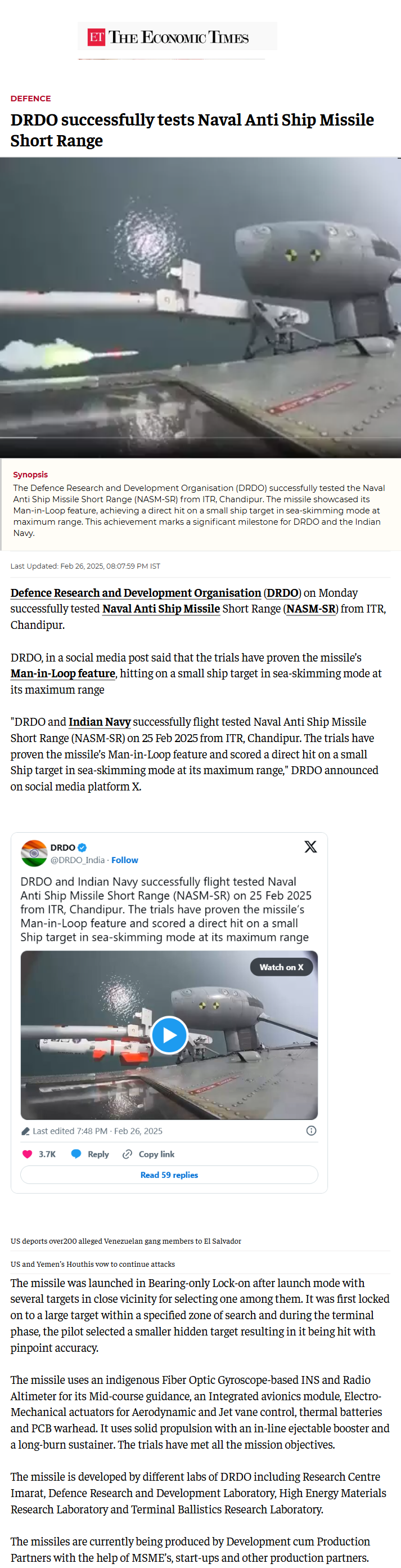 Full News Screenshot