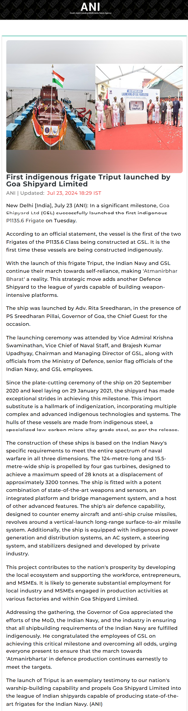 Full News Screenshot