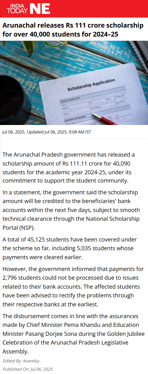 Full News Screenshot