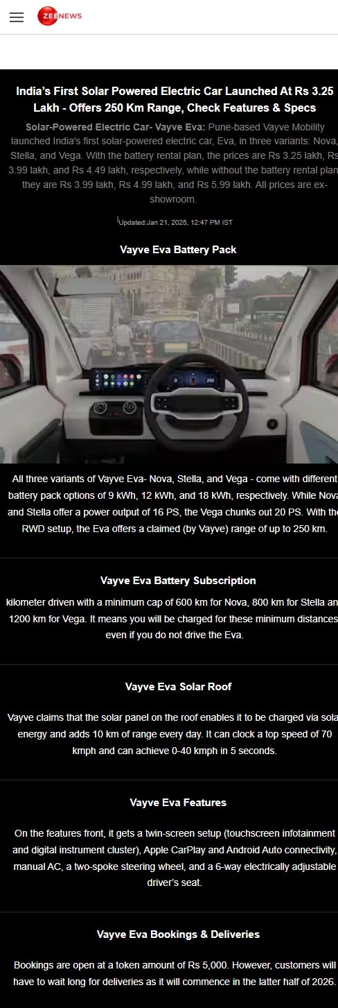 Full News Screenshot