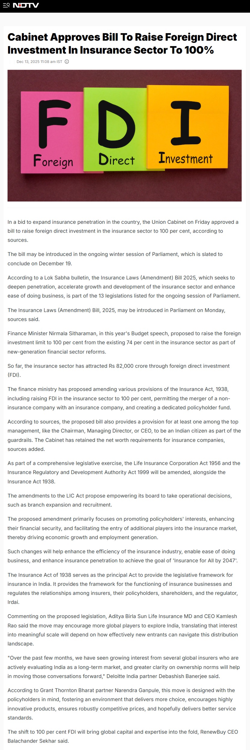 Full News Screenshot