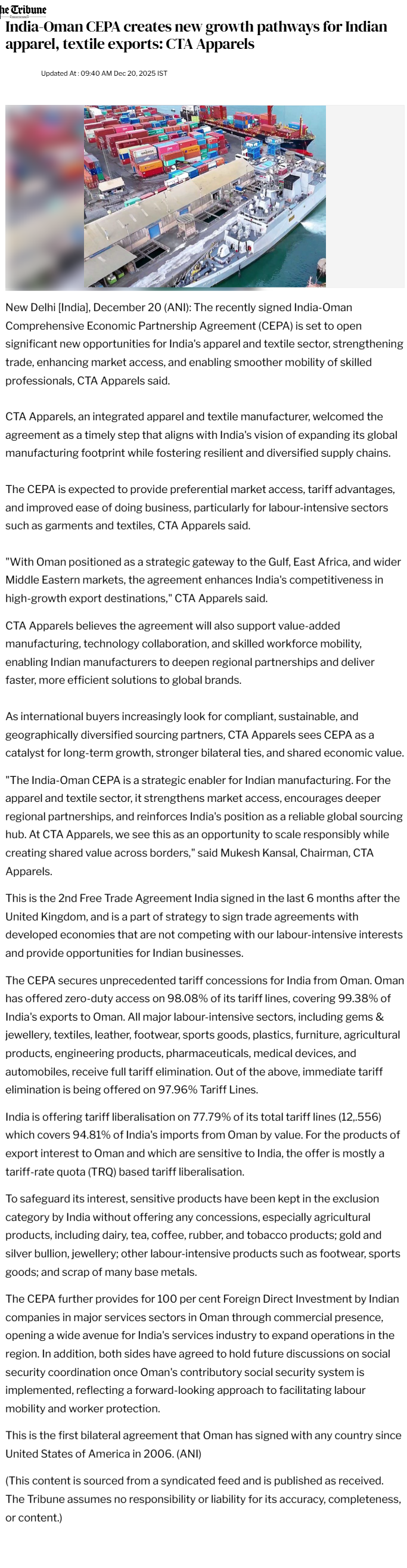 Full News Screenshot