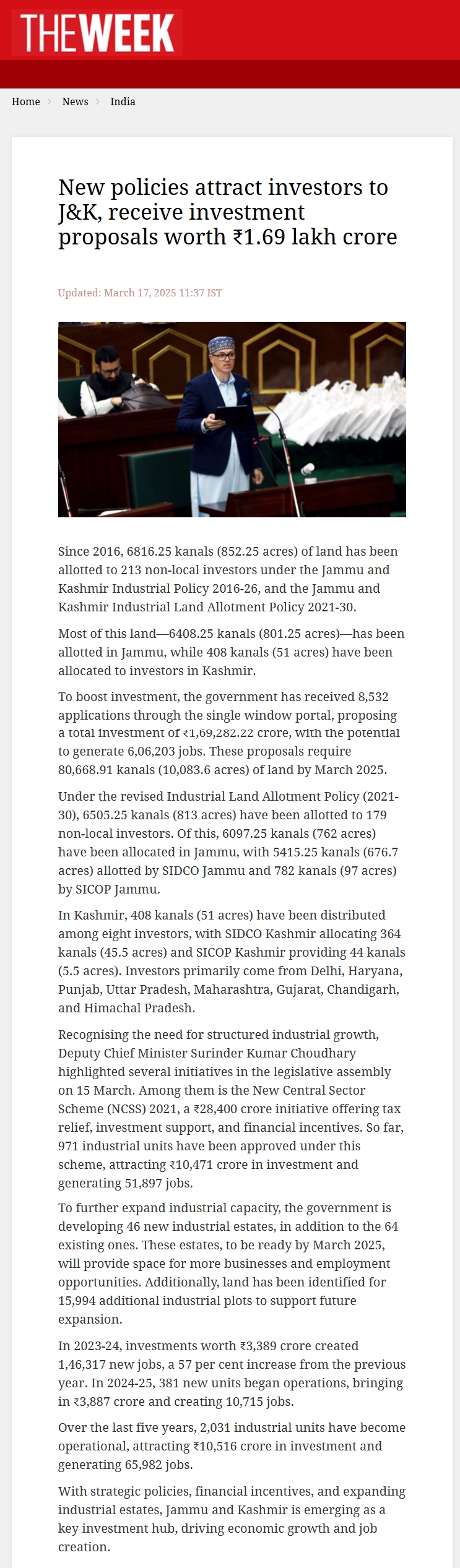 Full News Screenshot