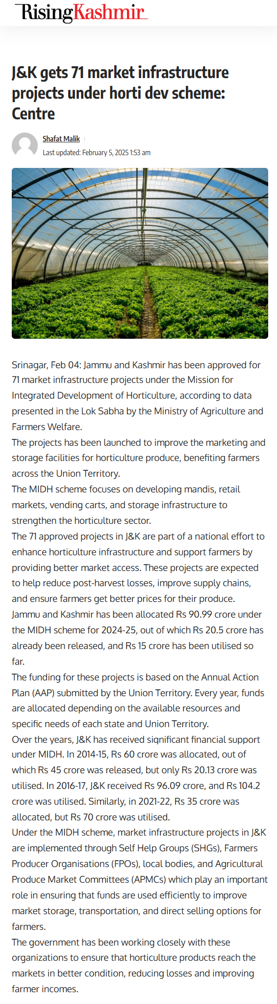 Full News Screenshot