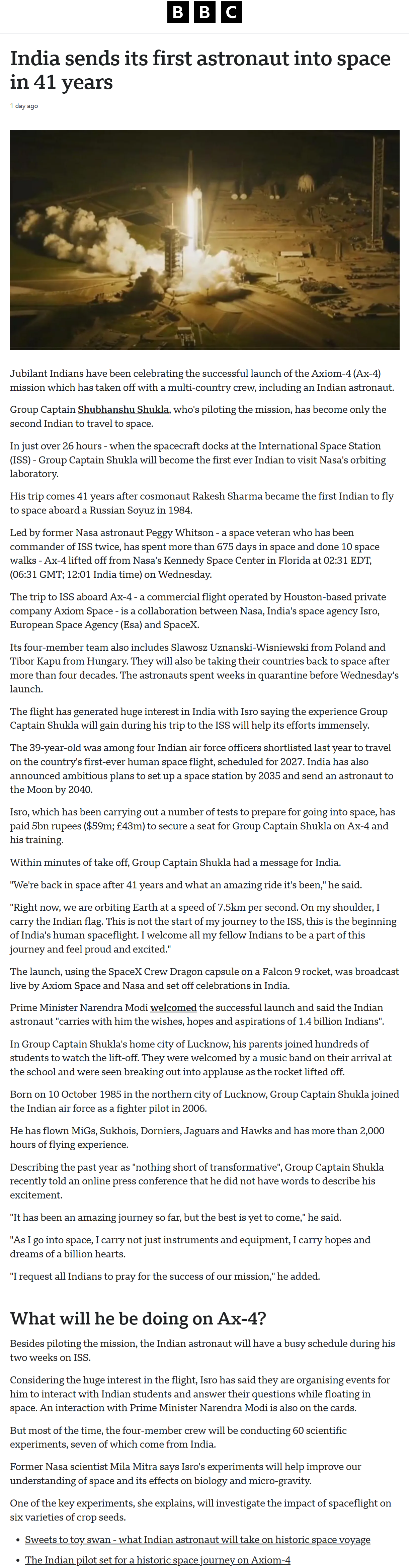 Full News Screenshot